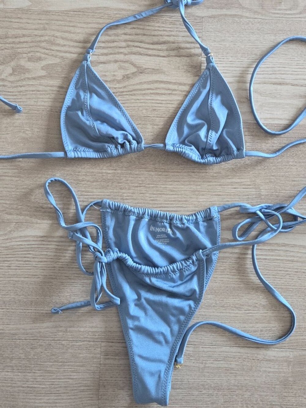 Inamorota Swim Capresia top and bottom in blue Size Large - Picture 4 of 5
